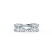 Round Brilliant Cut Full Eternity Twisted Wedding Band Mapple Gems